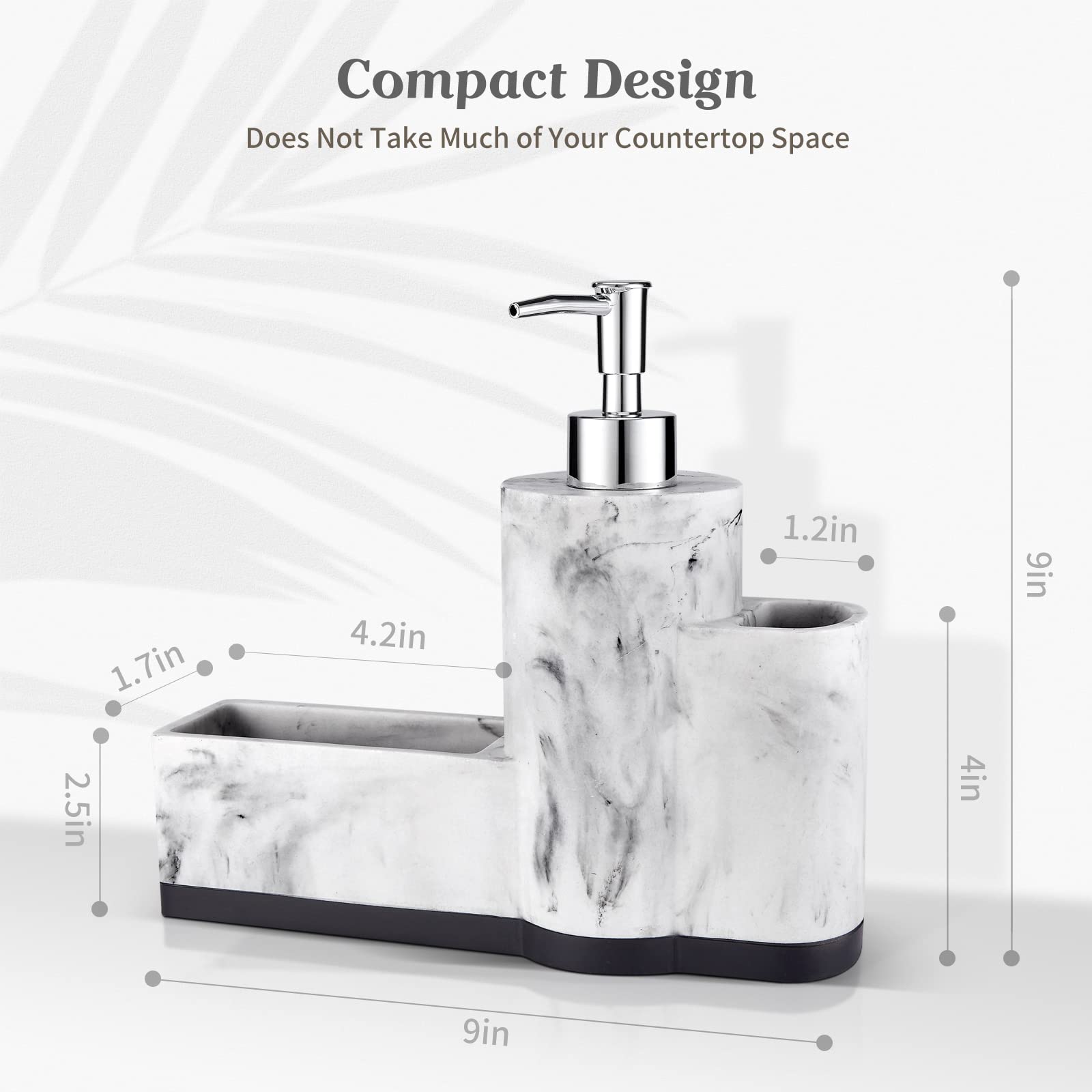 ZCCZ sponge and brush holder compartment keeps cleaning tools organized at the sink.