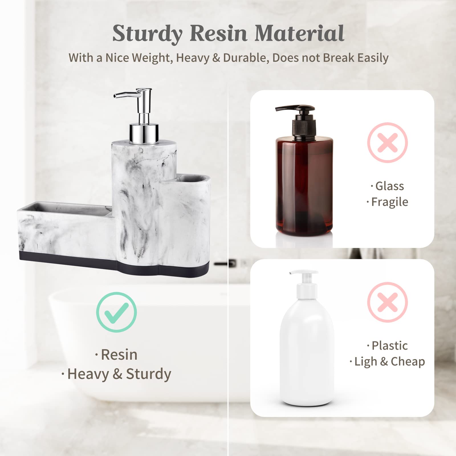 ZCCZ upgraded sturdy nozzle with chrome coating reduces leaks and drips during use.