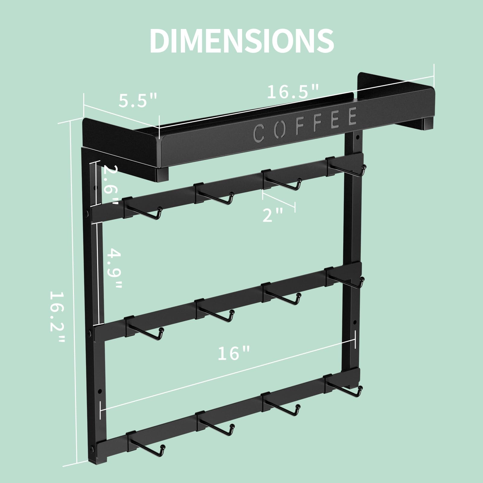 Easy installation with included hardware and guidance