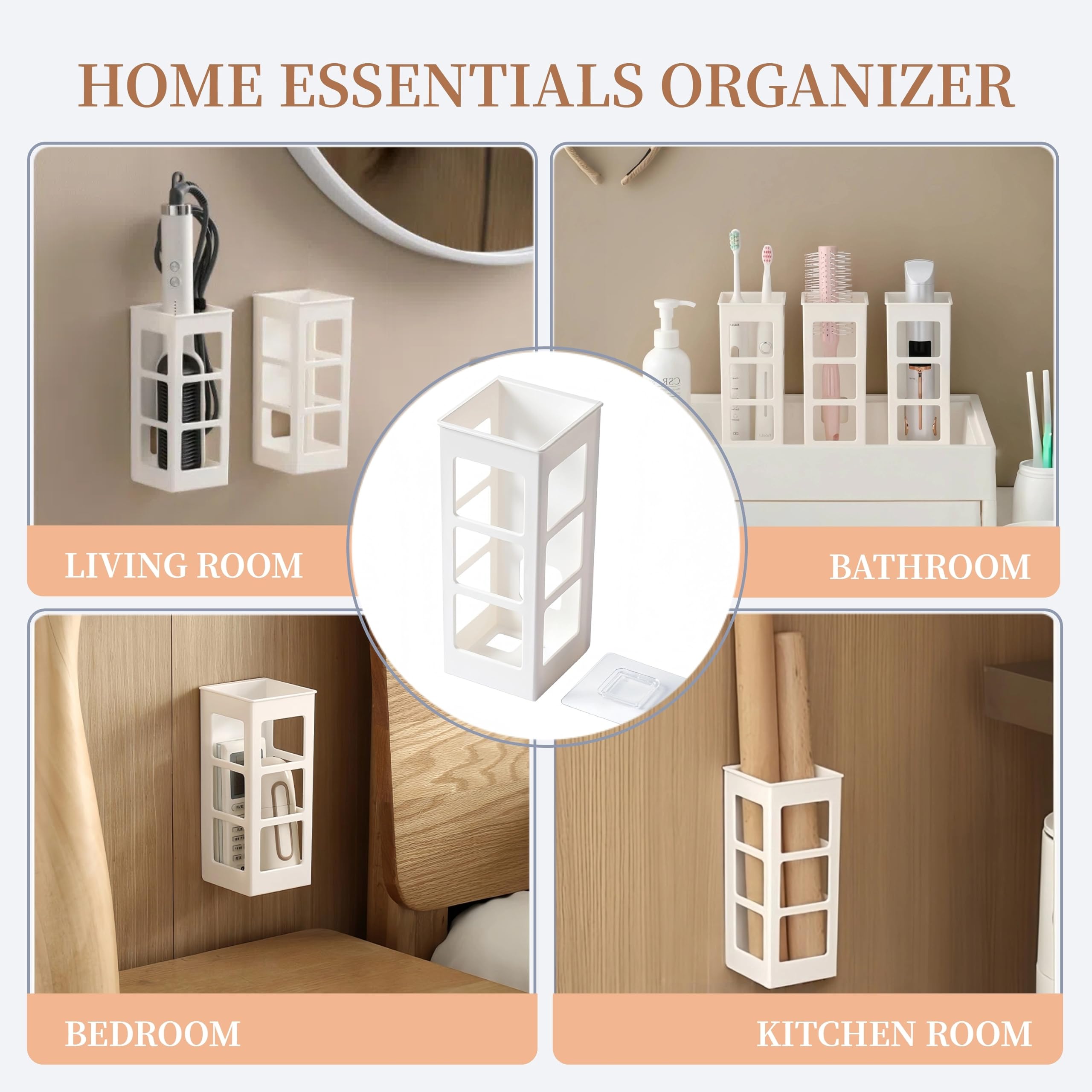 Zdesign curling iron and dryer holder keeps styling tools organized.