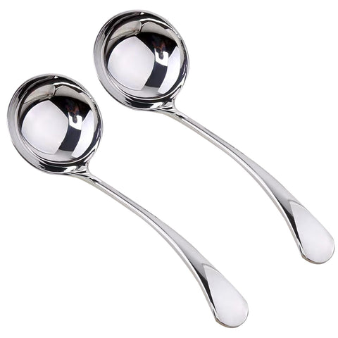 ZDFQly small ladle for sauce and gravy with a 7.9-inch reach for easy serving.