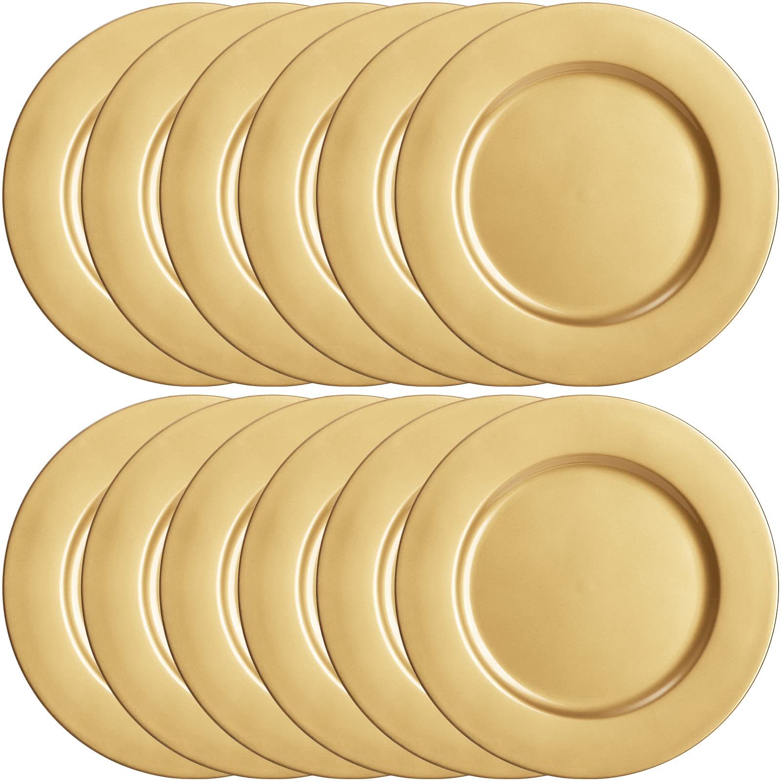 ZEAYEA hand-wash-only gold chargers for easy cleanup after gatherings.