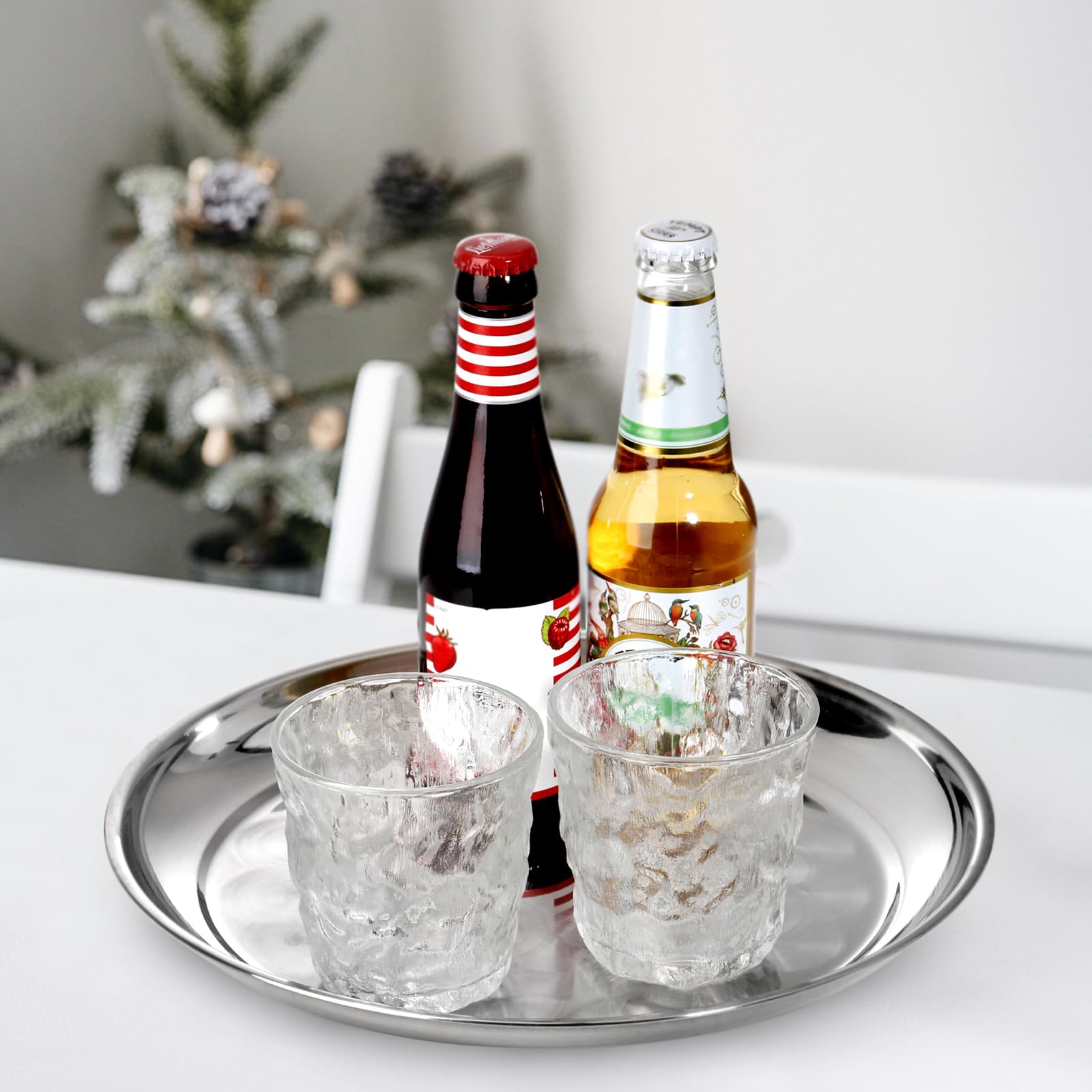 ZEAYEA centerpiece tray adds elegance to dining room tables.