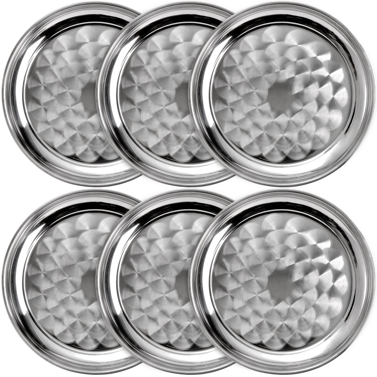 ZEAYEA six-pack trays with swirl pattern for stylish 12-inch bar service.