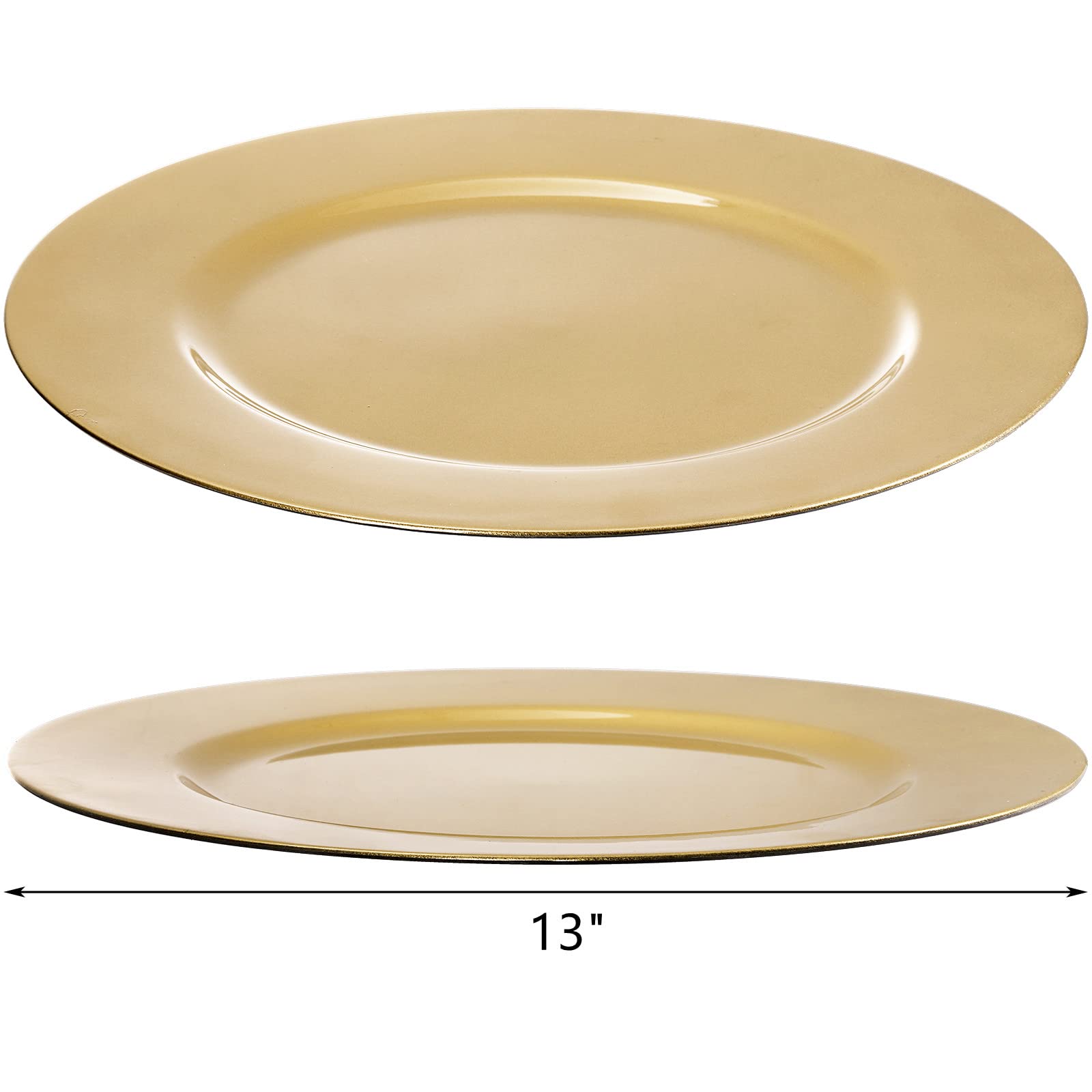 ZEAYEA wedding table decor gold chargers enhancing formal dining ambiance.