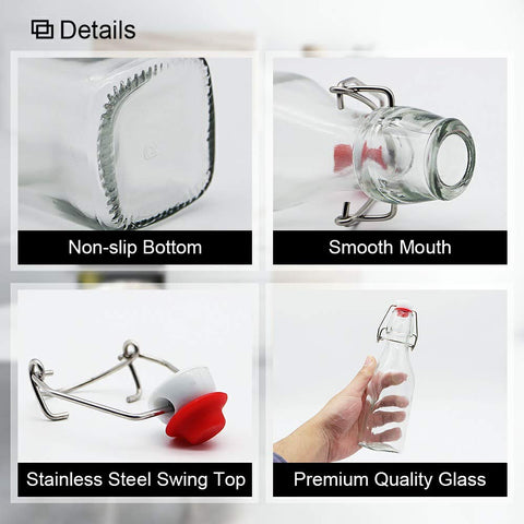 ZEBEIYU 8 oz glass bottle ideal for oils, vinegars, and beverages