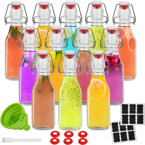 ZEBEIYU 8oz swing top bottle with airtight seal ideal for vanilla extract storage.