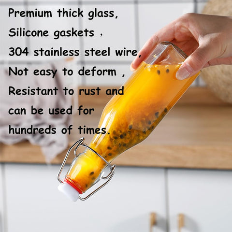 ZEBEIYU swing-top bottles are dishwasher-safe for easy cleaning