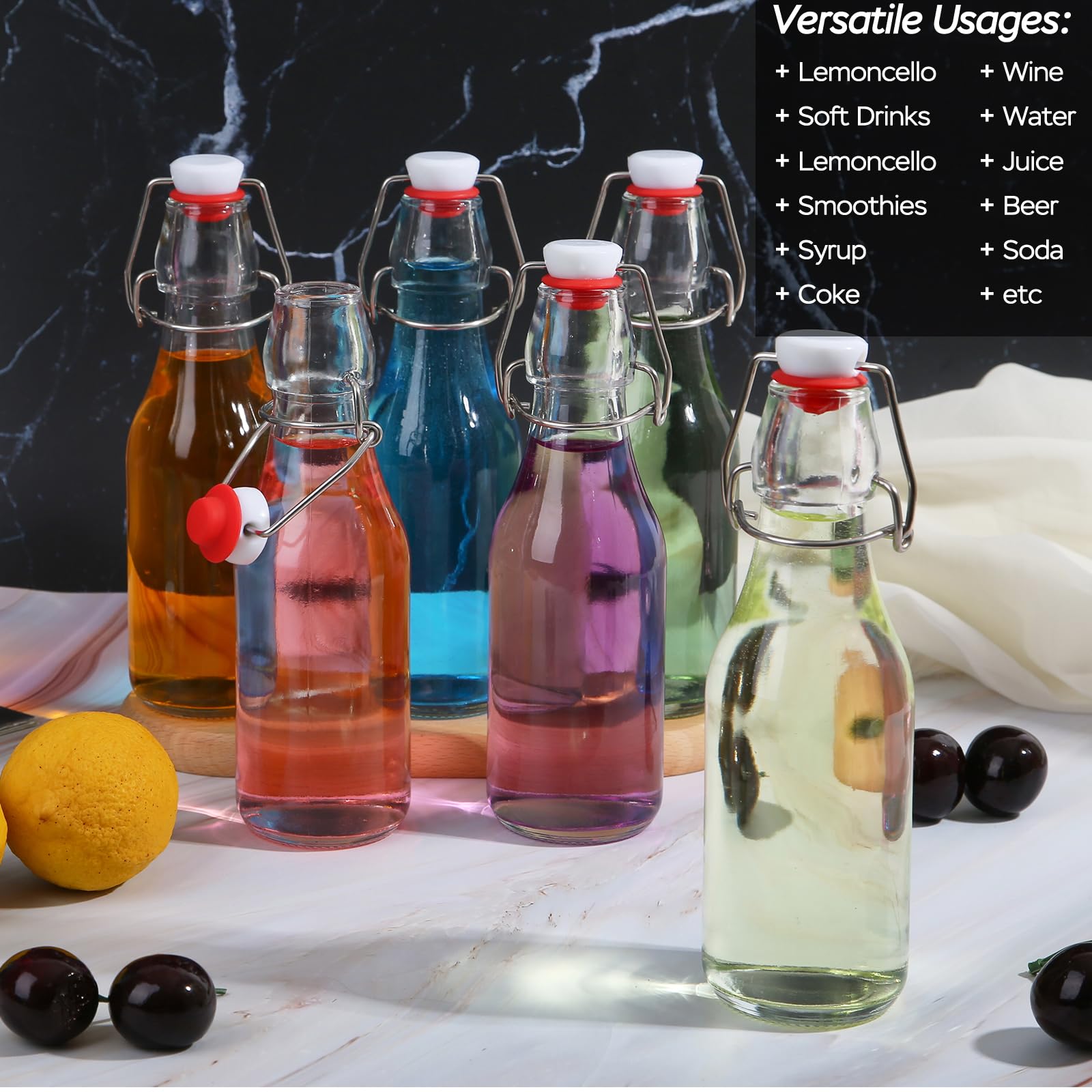 ZEBEIYU oil vinegar bottle helps pantry organization and easy access.