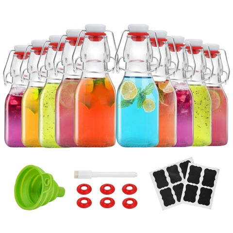 ZEBEIYU Swing Top 4 oz bottle with airtight seal for home brews.