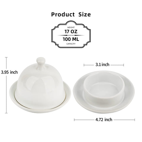 ZEBERBO butter dish with handle and lid for easy, mess-free serving