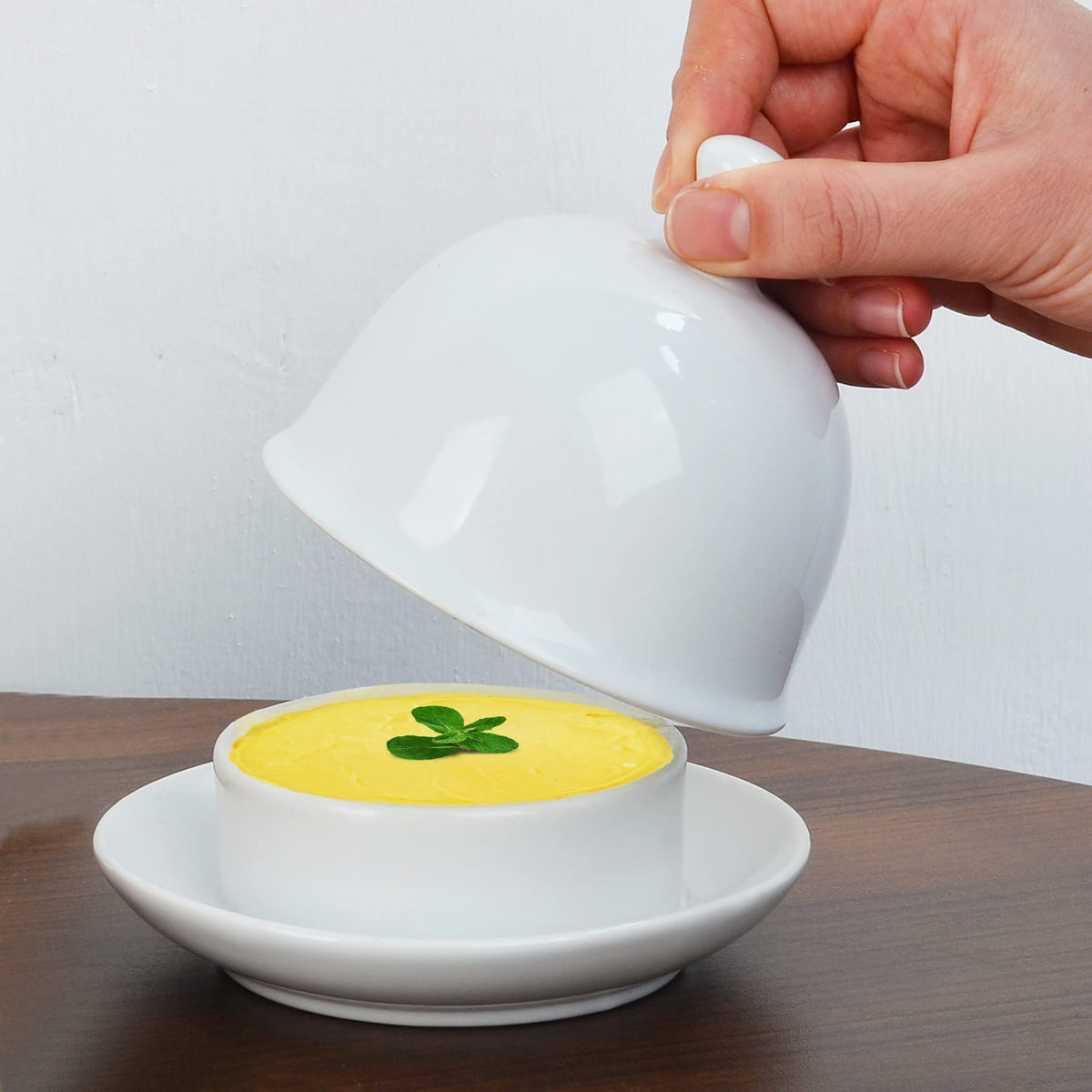 ZEBERBO ceramic butter dish with lid keeps butter clean and fresh for daily use