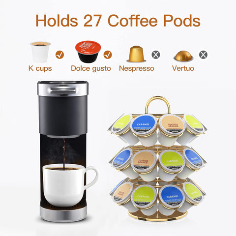 ZECENN K Cup Holder adds organized space for your daily brew.