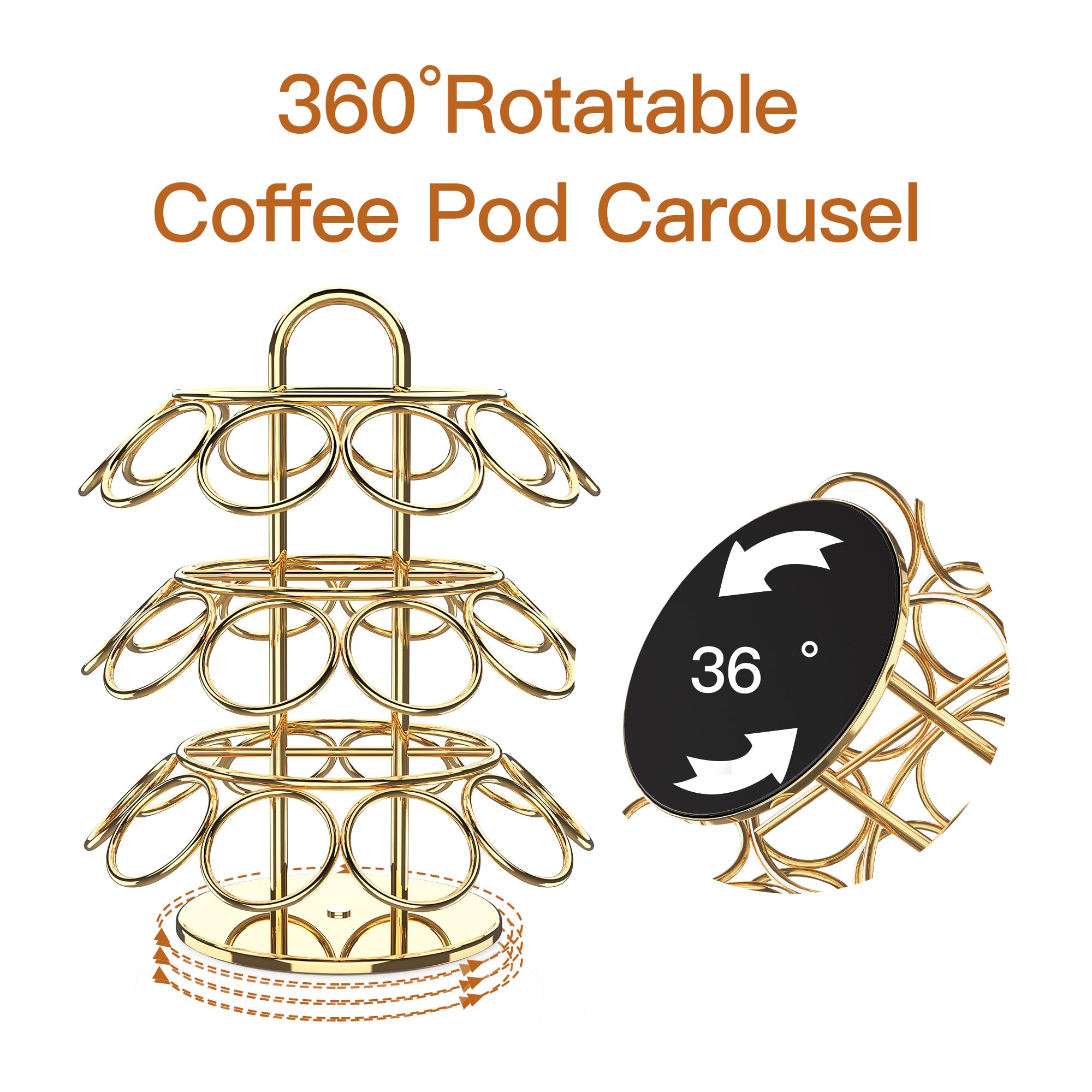 ZECENN K Cup Pod Carousel with 27-capacity for easy selection.