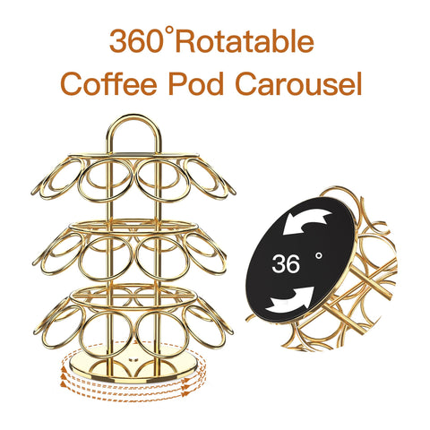 ZECENN K Cup Pod Carousel with 27-capacity for easy selection.