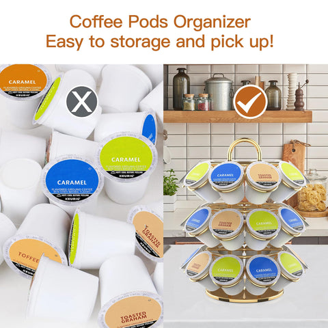 ZECENN Metal K-Cups Holder is rust-proof and durable.