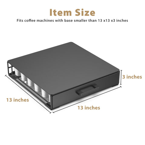 ZECENN drawer with soft anti-slip grips protects countertops.