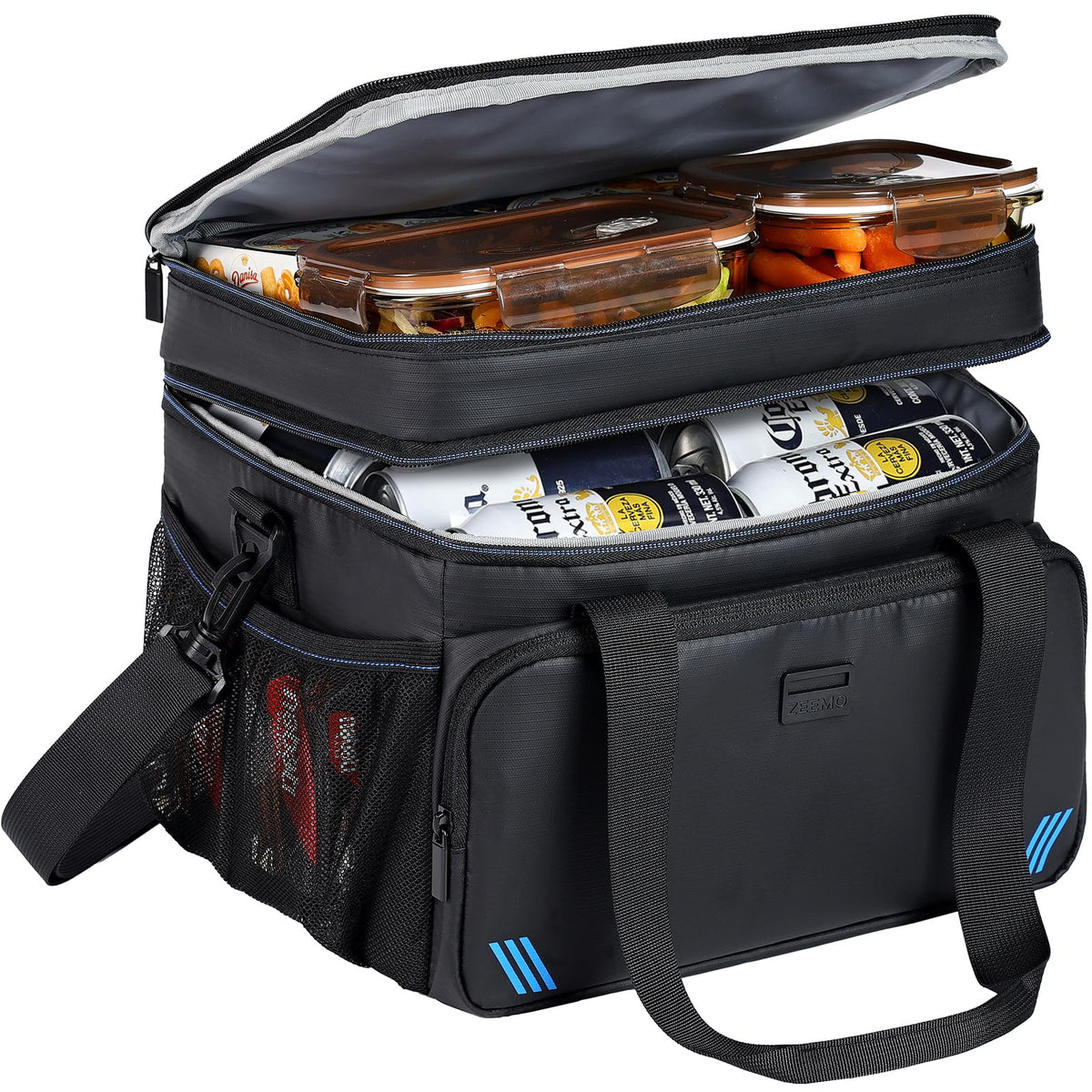 ZEEMO Soft Cooler Bag front pocket keeps essentials organized and accessible