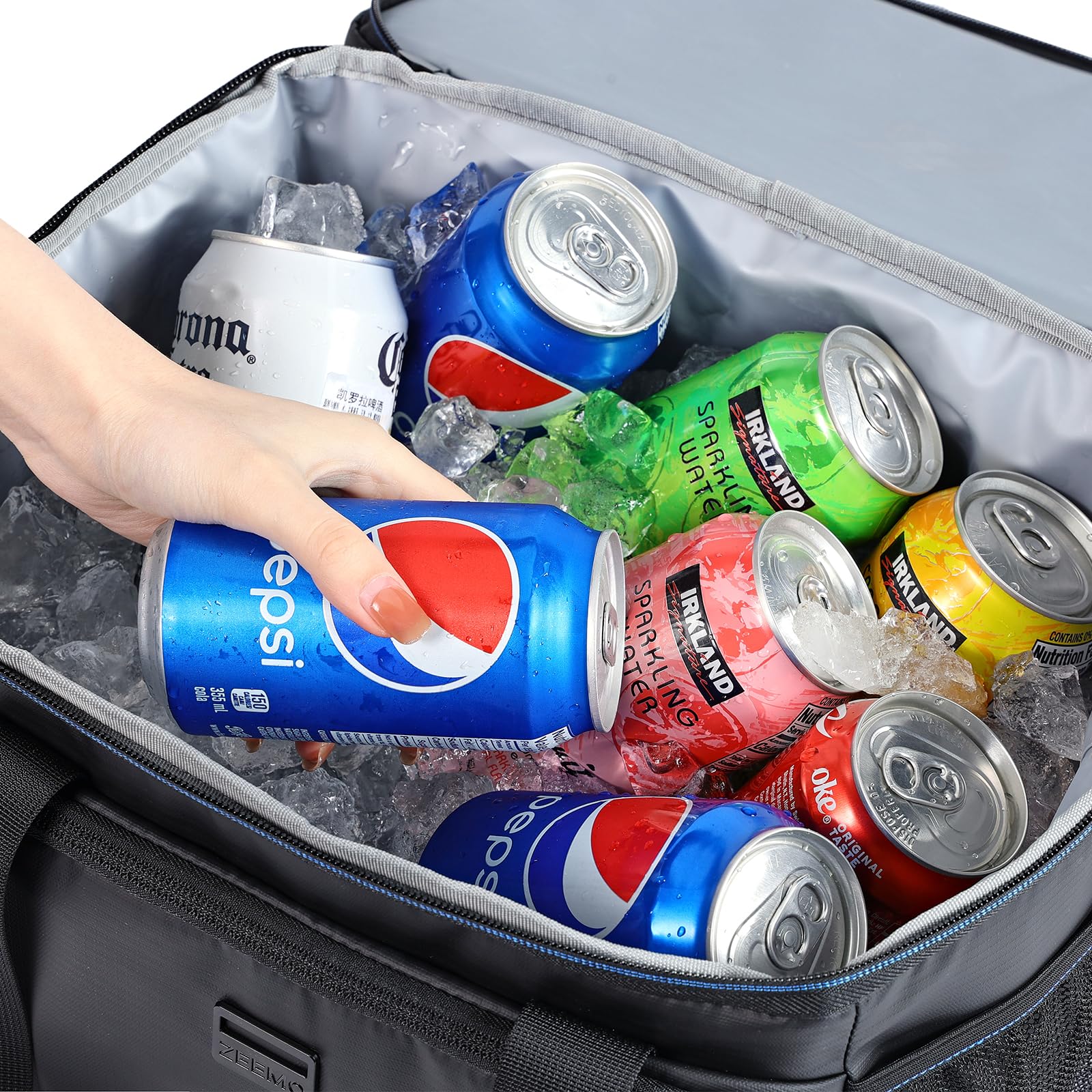 ZEEMO Soft Cooler Bag main insulated chamber keeps food cold up to 16 hours