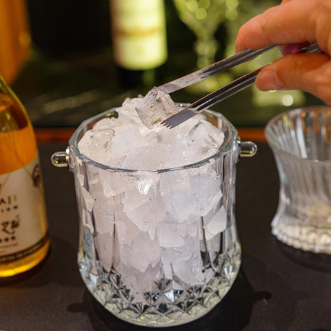 ZEERSHEE clear champagne bucket doubles as a stylish serving piece.