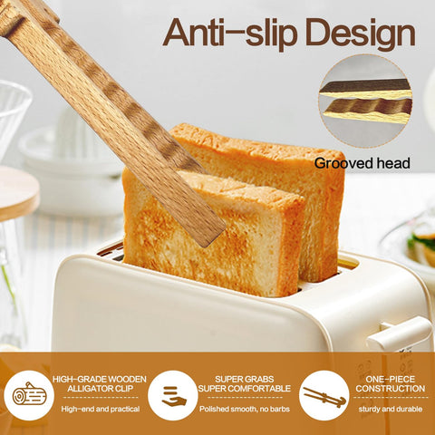 Zeikiwe beechwood tongs with magnetic storage for easy fridge attachment.