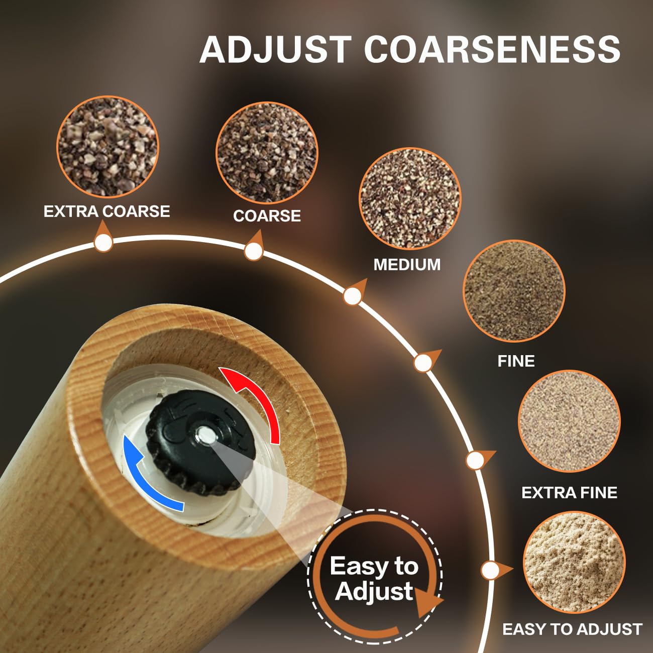Zeikiwe ceramic core delivers smooth, durable grinding.