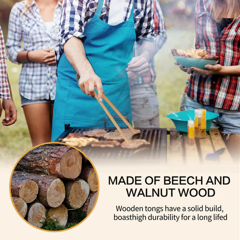Zeikiwe durable beech and walnut tongs resist bending