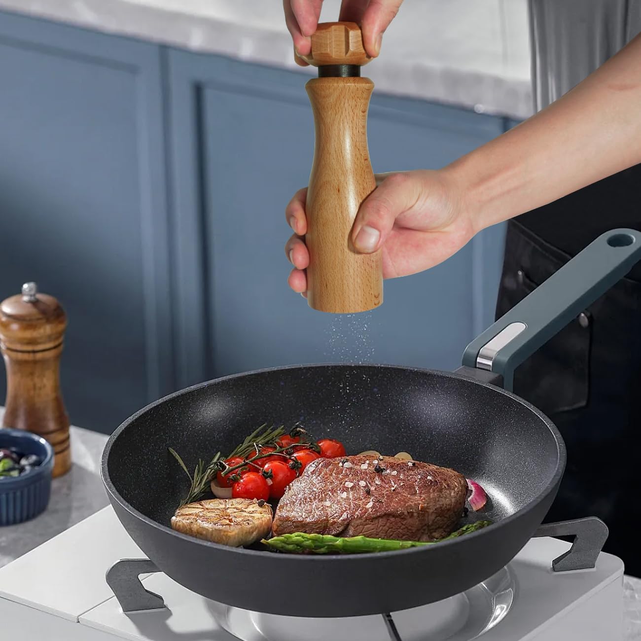 Zeikiwe stylish grinder ready for any kitchen or table setting.