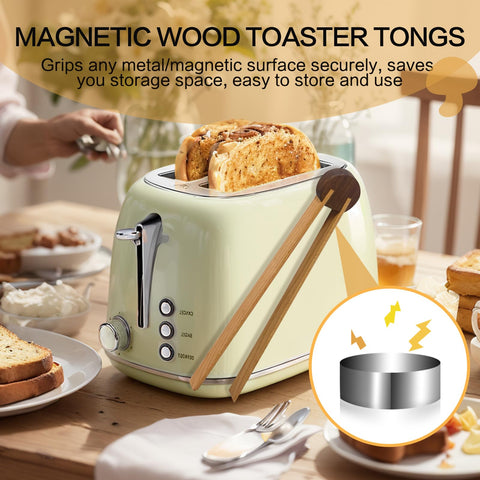 Zeikiwe toaster-ready tongs for pastries and breakfast servings