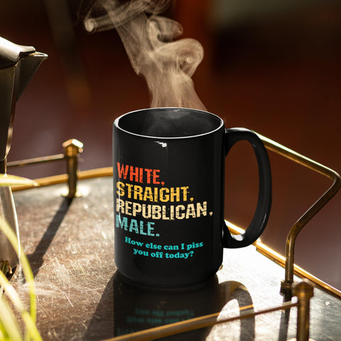 Zencooks Republican mug on a desk, supports long coffee breaks at work.