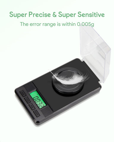 ZENCRO milligram scale with calibration weight enables on-site accuracy checks.
