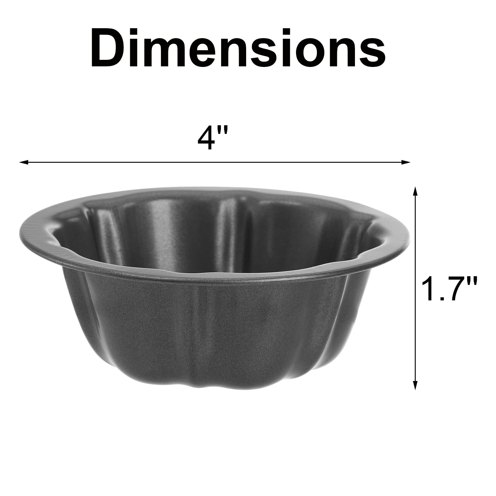Zenfun carbon steel mini flan molds deliver even heat for consistent baking.