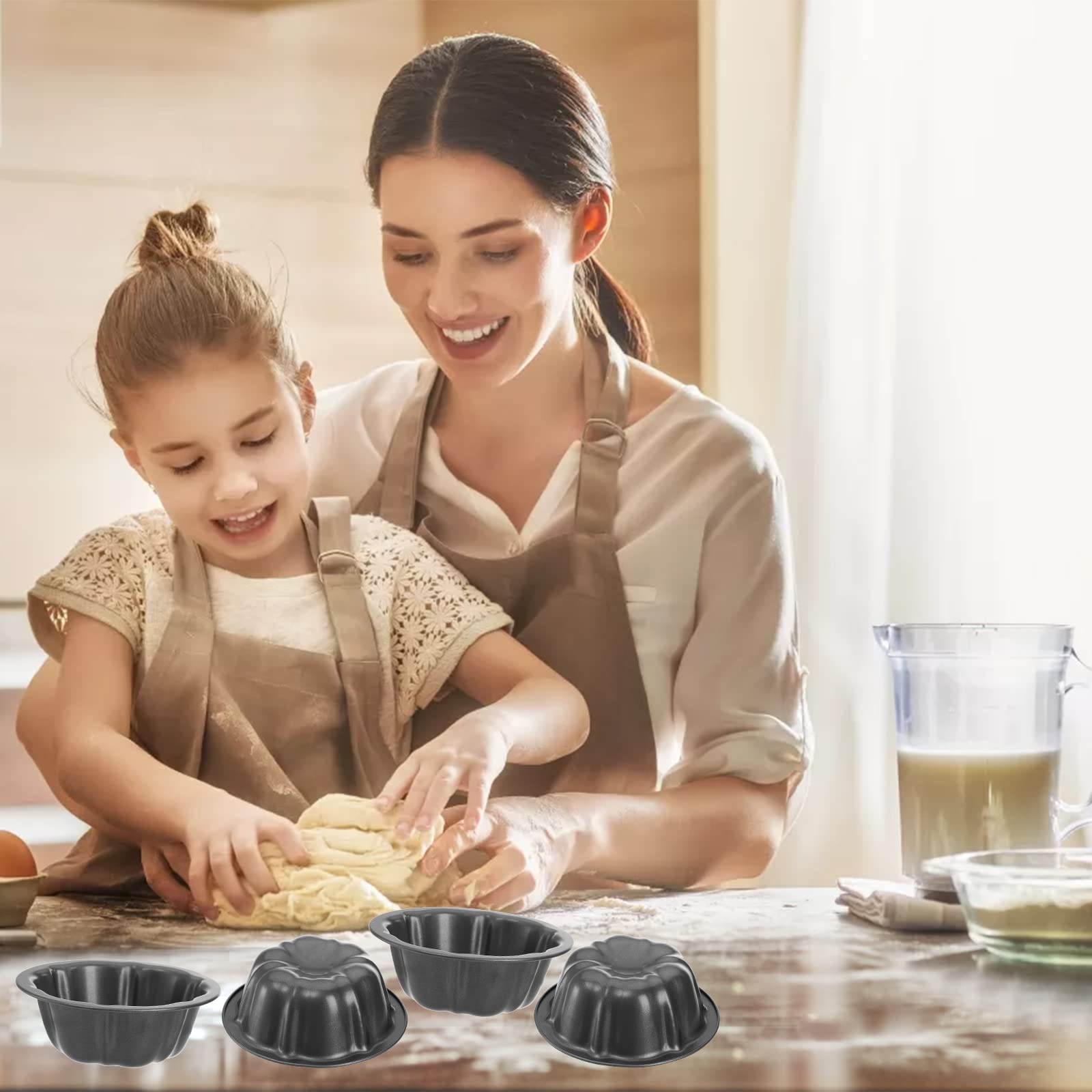Zenfun fluted-tube pans offer sturdy, rust-resistant performance for daily baking.