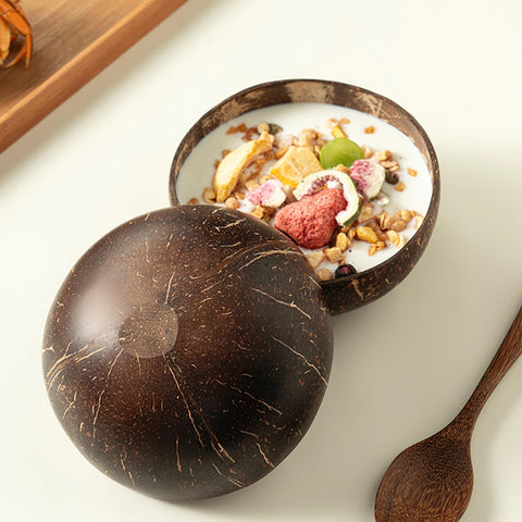 ZENFUN quick-clean coconut bowls designed for easy washing.