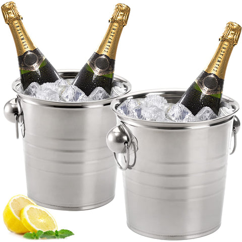 ZENFUN ice bucket 2-pack with handles for easy outdoor entertaining.