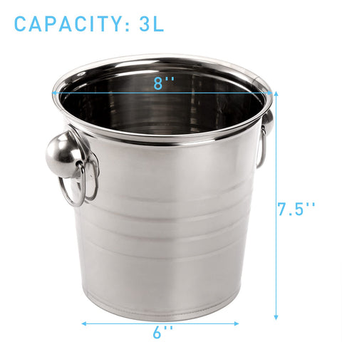 ZENFUN 3-quart capacity ice bucket for sharing beverages with friends.