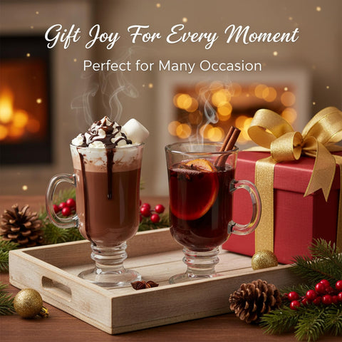 ZENFUN Irish coffee mug dimensions reveal 8 oz capacity and comfortable hold.