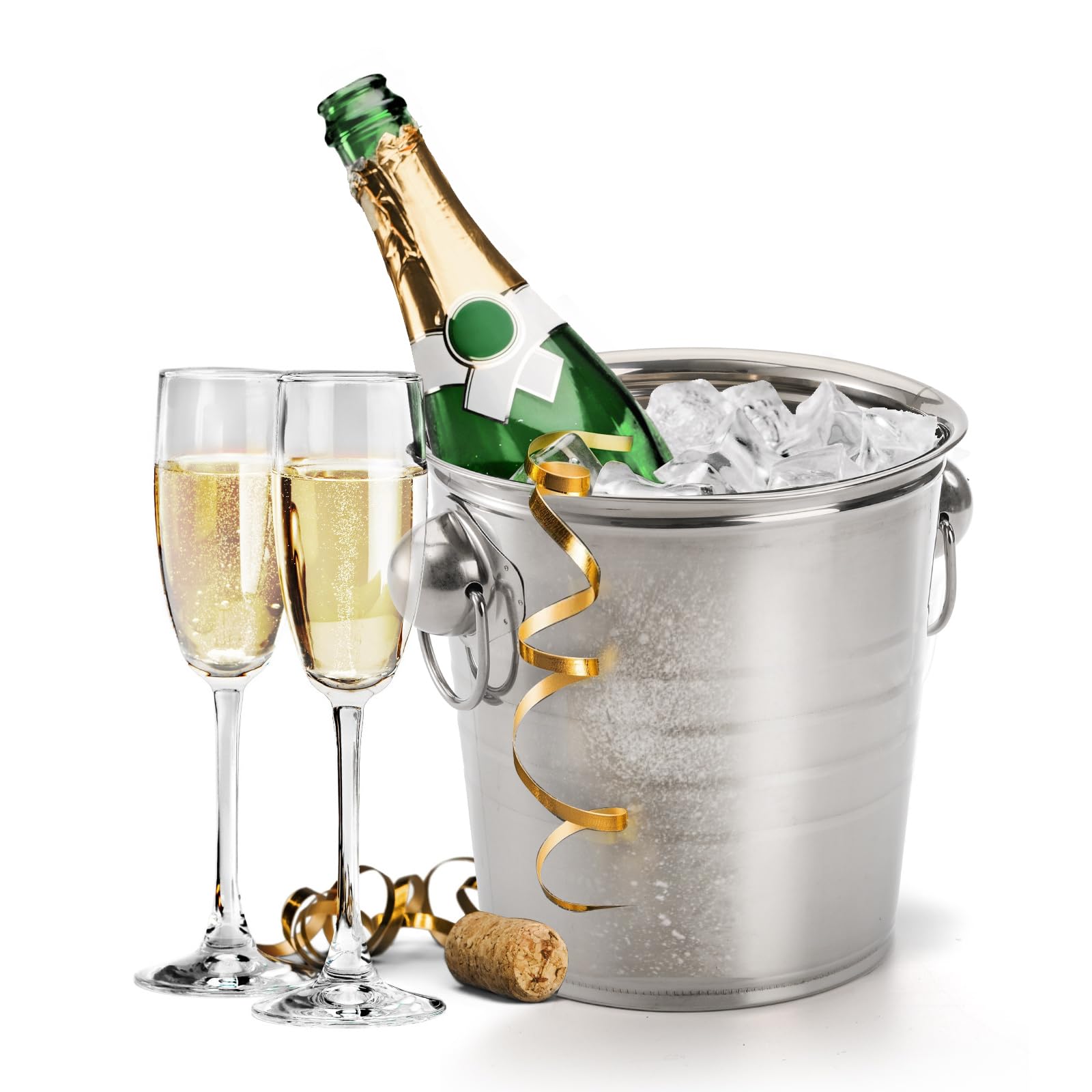 ZENFUN leak-proof ice bucket helps prevent spills during gatherings.