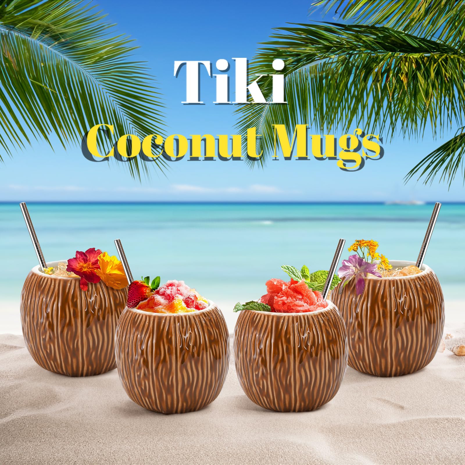 ZENFUN microwave and dishwasher safe tiki mugs for easy care