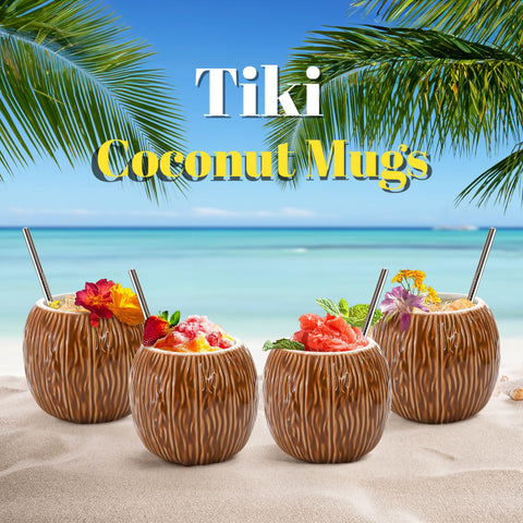 ZENFUN microwave and dishwasher safe tiki mugs for easy care