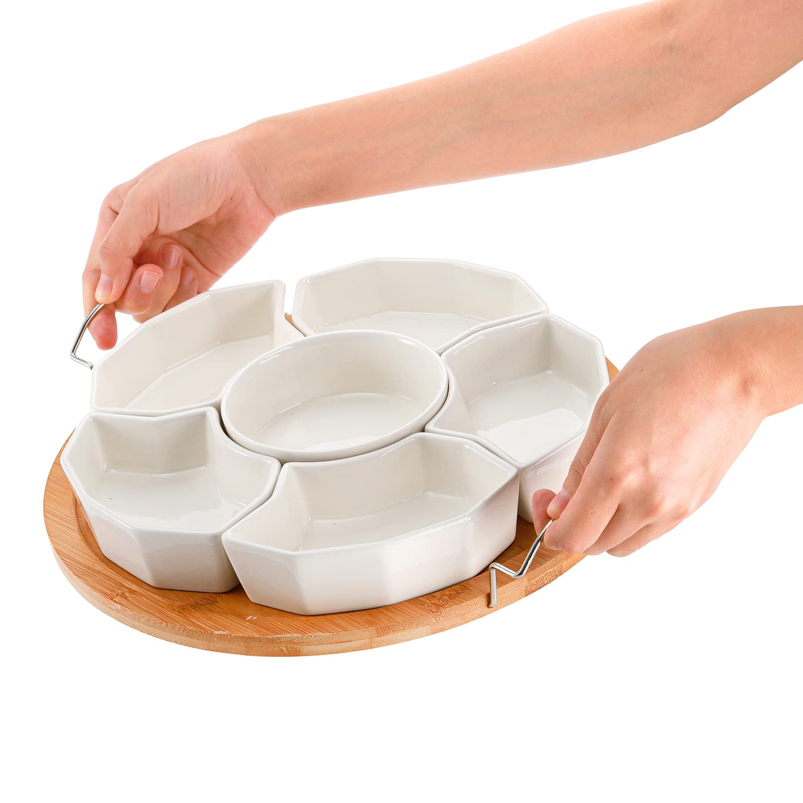 ZENFUN Porcelain divided dishes highlighting lead-free ceramic
