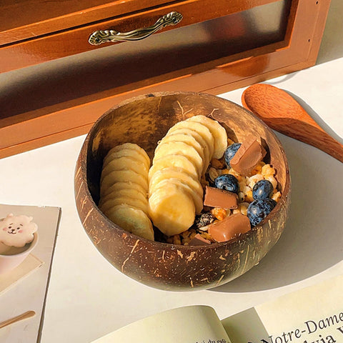 ZENFUN rustic table decor bowls and spoons enhance casual entertaining.