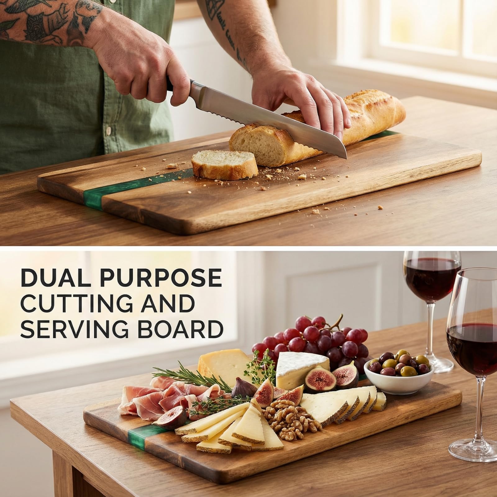 Zenfun 10x15 serving board perfect for fruit platters and appetizers.
