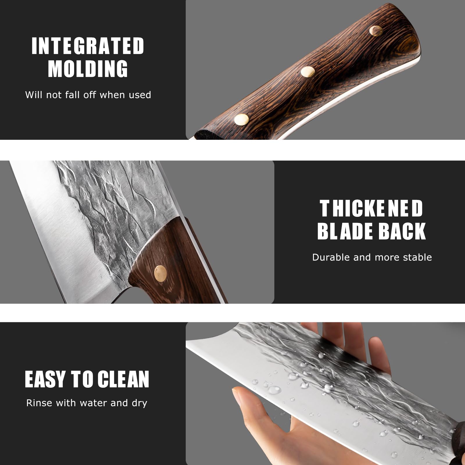 Chopping knife from ZENG set in kitchen for versatile slicing
