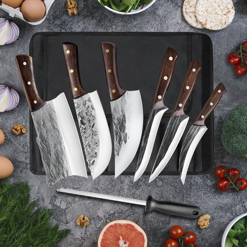 Roll bag by ZENG keeping the complete knife set organized