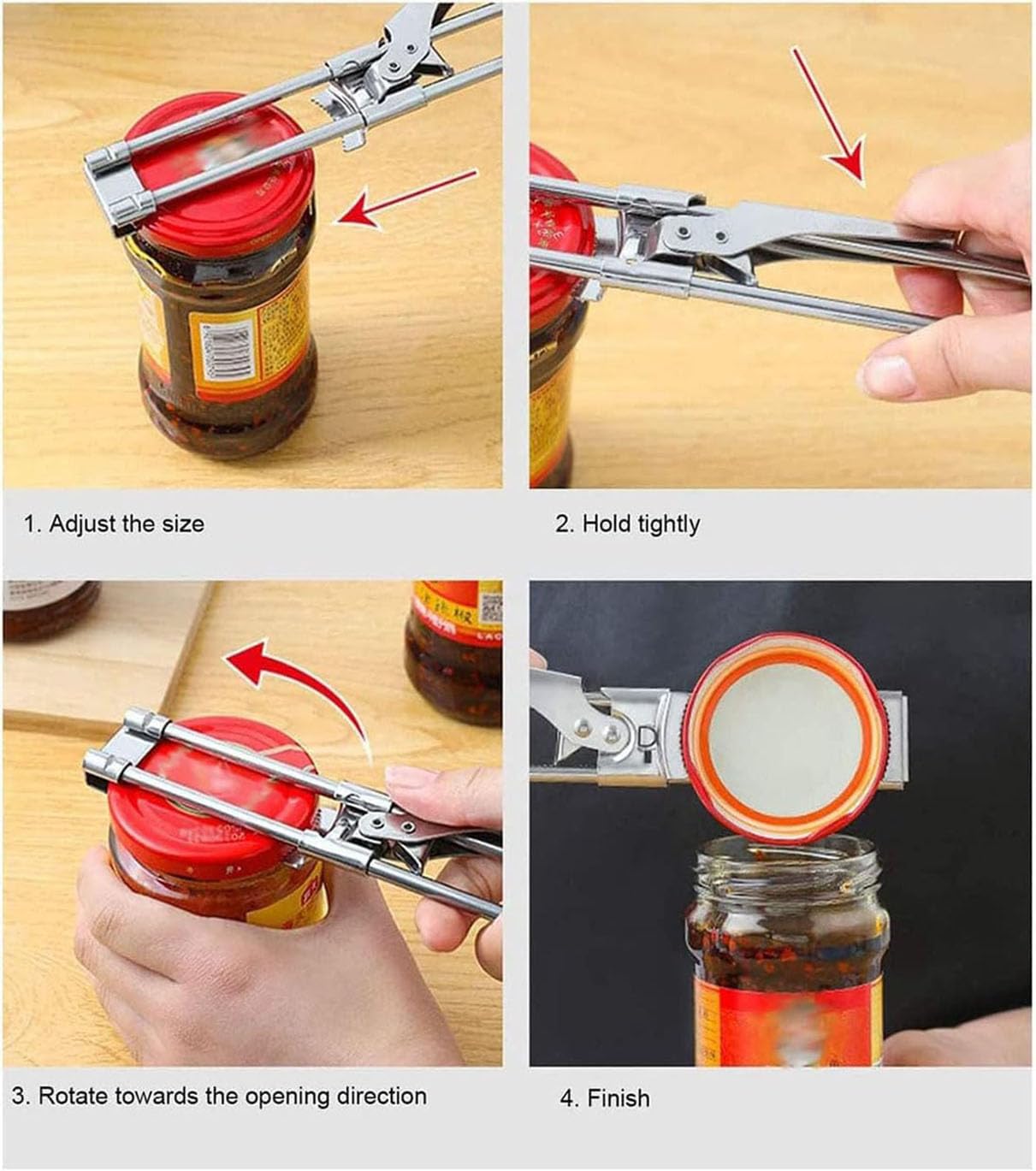Stainless steel can opener and jar lid-gripper by Zengxiaoyun for durable daily use.