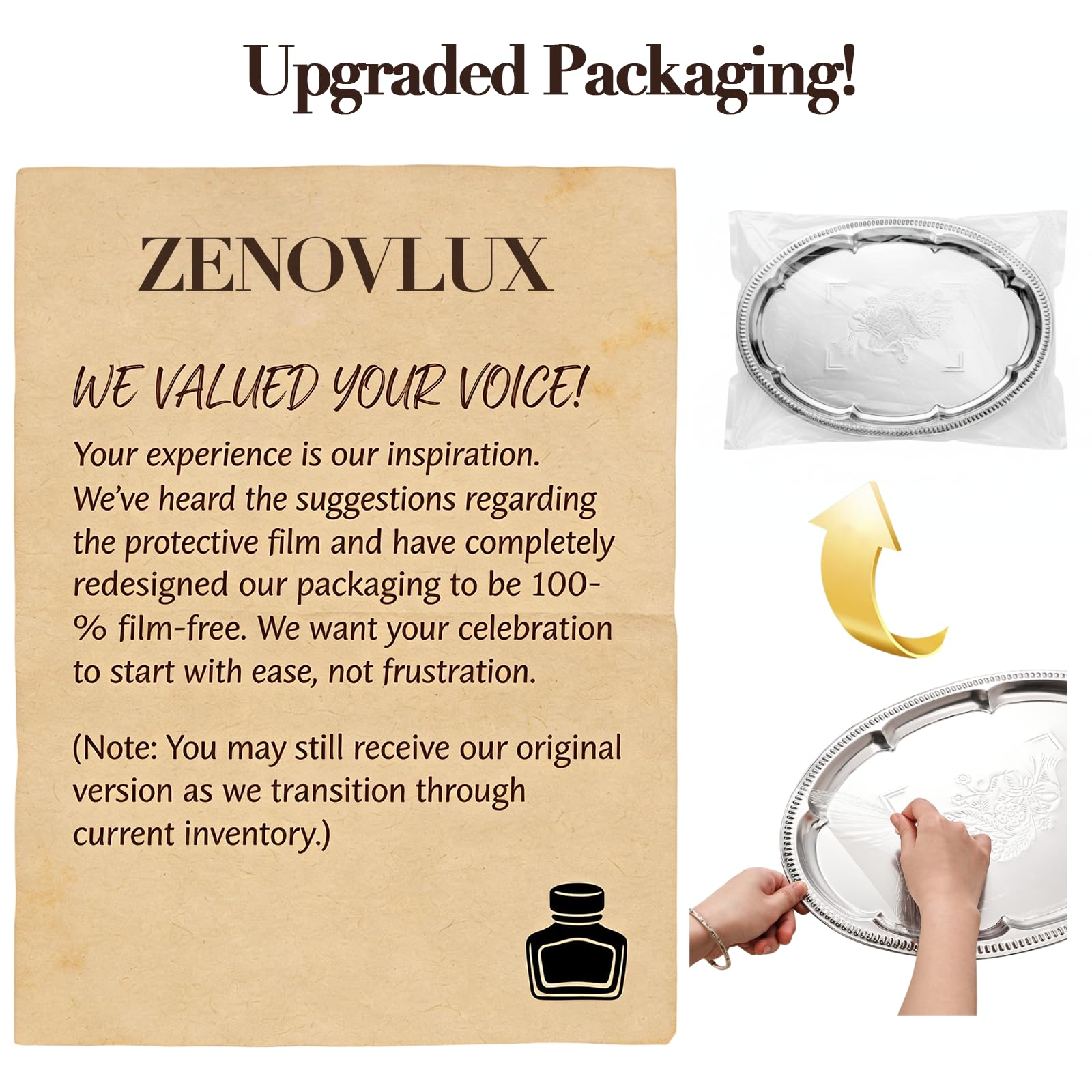 ZENOVLUX serving trays for fruit platters and drinks at parties