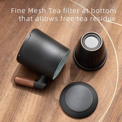 ZENS 12oz ceramic mug is sturdy and lead free for daily tea.