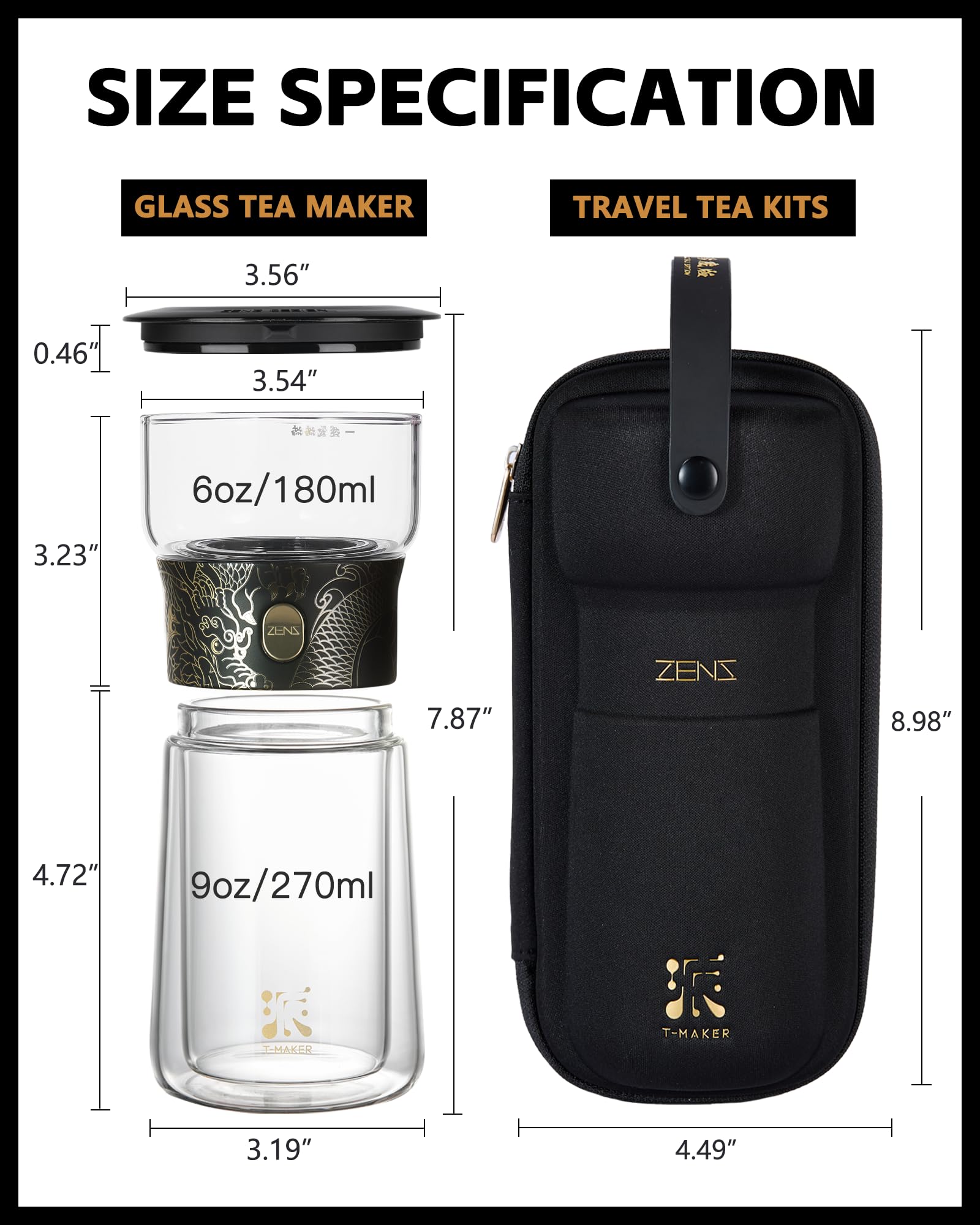 ZENS 316 stainless steel infuser with fine holes delivers clean cups.