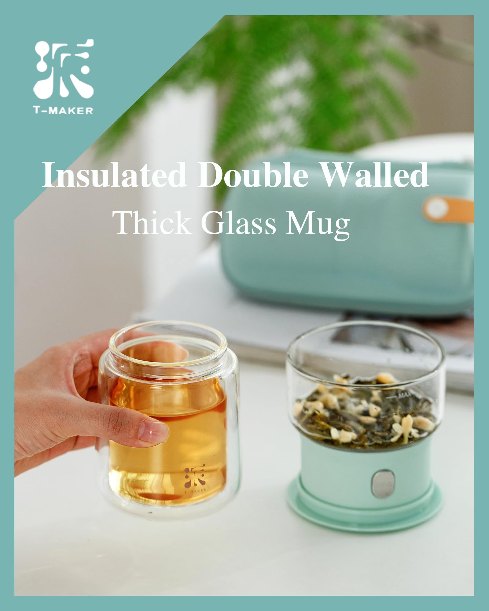 ZENS blue portable carry case makes tea on the go convenient.